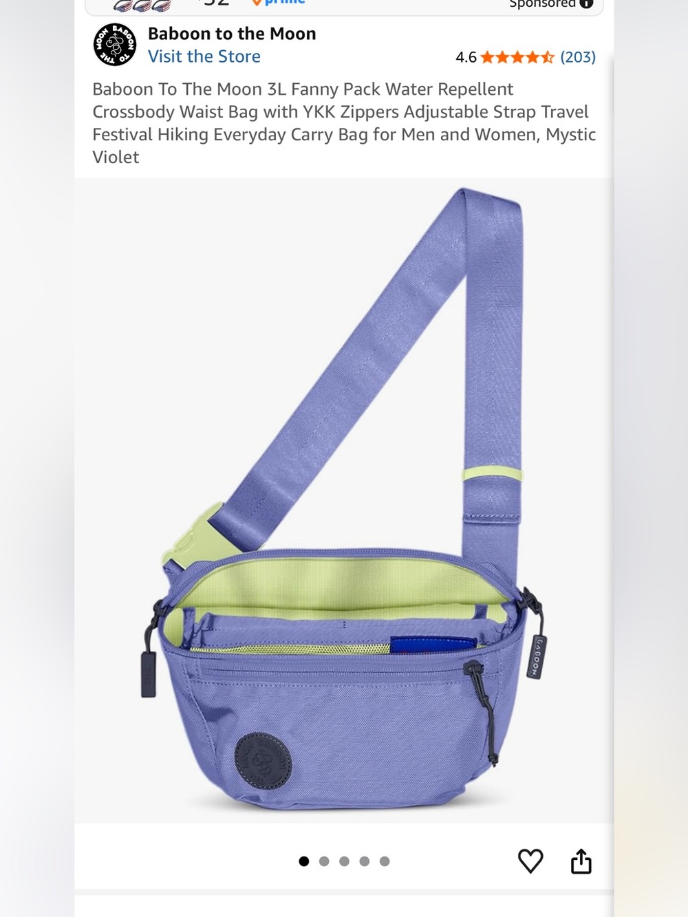 Baboon to the Moon Fanny Pack